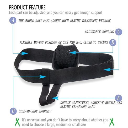 Adjustable Hernia Belt Truss for Men and Women - 30" to 55" Waist Support with Removable Compression Pads, Durable 2" Elastic Band & 8" Hook and Loop, Comfortable for Inguinal and Umbilical Hernia Recovery in Kuwait