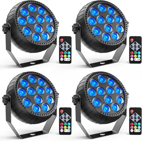 أضواء بار صغيرة قابلة لإعادة الشحن، أضواء مسرح لاسلكية تعمل بالبطارية 12 RGB، يمكن تشغيل جهاز التحكم عن بعد بالصوت، يمكن إضاءة الاسمية للأحداث الداخلية وحفلات الزفاف والكنيسة وإضاءة المسرح، 4 عبوات in Saudi Arabia