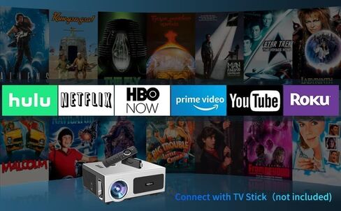[Auto Focus] 4K Projector,1100ANSI Projector 4K Wifi and bluetooth,Native 1080P Outdoor Projector Supprot 50% Zoom.PPT.Smart Home Movie Projector Auto 6D Keystone for Phone/PC/TV Stick/PS5 in Saudi Arabia