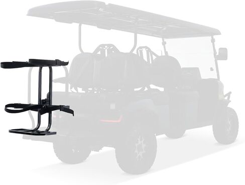 حامل حقيبة الجولف للمقعد الخلفي لعربة الجولف العالمية متوافق مع EZGO/Club Car/Yamaha/Kandi/Coleman، تثبيت أفضل/توفير المساحة/لا يتطلب الحفر/مقاوم للصدأ، يحمل ما يصل إلى 150 رطلاً in Kuwait