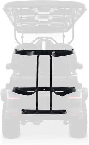 حامل حقيبة الجولف للمقعد الخلفي لعربة الجولف العالمية متوافق مع EZGO/Club Car/Yamaha/Kandi/Coleman، تثبيت أفضل/توفير المساحة/لا يتطلب الحفر/مقاوم للصدأ، يحمل ما يصل إلى 150 رطلاً in Kuwait
