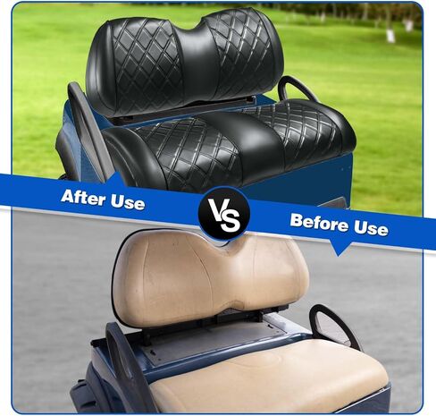 NOKINS Golf Cart Diamond Seat Covers Kit with Sponge Padding - Fit for Most OEM Standard Front Seats, OEM Standard Seat Upgrade Seat Covers (Fit for Club Car Precedent 2004-UP) in Saudi Arabia