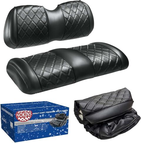 NOKINS Golf Cart Diamond Seat Covers Kit with Sponge Padding - Fit for Most OEM Standard Front Seats, OEM Standard Seat Upgrade Seat Covers (Fit for Club Car Precedent 2004-UP) in Saudi Arabia