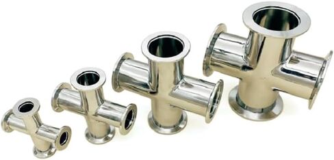 1pc KF16 KF25 KF40 KF50 Vacuum Four-way Fittings 304 Stainless Steel Equal Diameter Flange Four-way Fittings(KF50) Plumbing Fittings in Kuwait