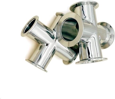 1pc KF16 KF25 KF40 KF50 Vacuum Four-way Fittings 304 Stainless Steel Equal Diameter Flange Four-way Fittings(KF50) Plumbing Fittings in Kuwait