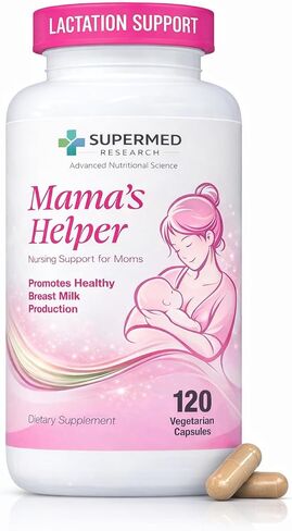 Lactation Supplement to Increase Milk Supply for Breastfeeding with Goat's Rue, Fenugreek, Alfalfa, Fennel, Shatavari, Milk Thistle – Supports Breastmilk Production (120 Capsules) in Kuwait