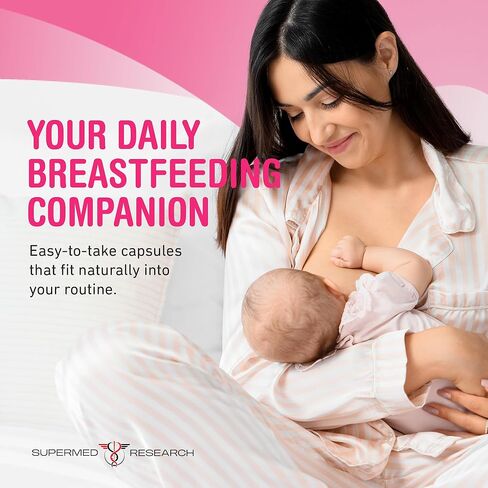 Lactation Supplement to Increase Milk Supply for Breastfeeding with Goat's Rue, Fenugreek, Alfalfa, Fennel, Shatavari, Milk Thistle – Supports Breastmilk Production (120 Capsules) in Kuwait