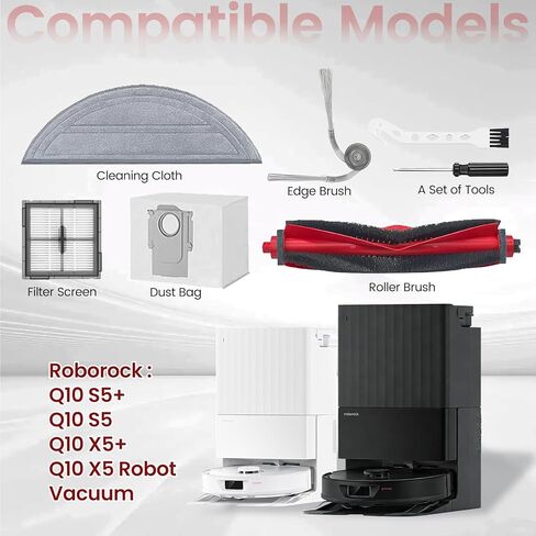 32 قطعة من الملحقات المتوافقة مع المكنسة الكهربائية Roborock Qrevo S/Qrevo Plus/Qrevo MaxV/Qrevo Pro، وفرشتان رئيسيتان، و8 فرش جانبية ووسادات ممسحة + 6 مرشحات وحقائب، وفرشاة تنظيف واحدة، ومفك براغي واحد in Kuwait