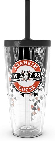 Tervis NHL® Anaheim Ducks® - كوب سفر معزول بجدار مزدوج مصنوع في الولايات المتحدة الأمريكية، يحافظ على المشروبات باردة وساخنة، 24oz in Kuwait