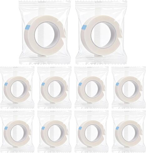 10 Rolls First Aid Tape, Non-Woven Surgical Tape for Wound Dressing, Hypoallergenic Breathable Medical Tape for Sensitive Skin, Easy Tear & Individually Wrapped Rolls for First Aid Kits in Kuwait