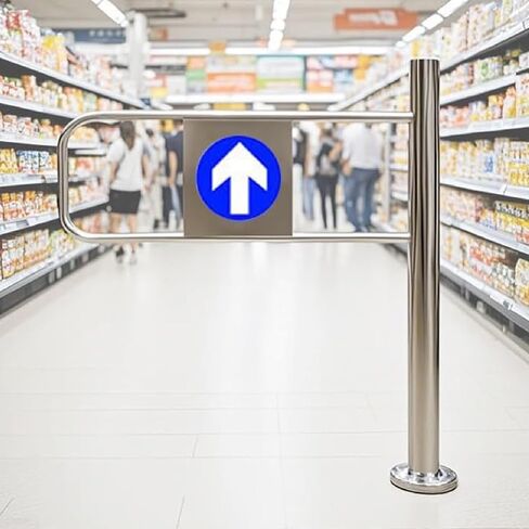 Spring-Loaded Safety Swing Gate for Supermarkets Easy Install Metal Door for Warehouse & Library Automatic Closing Pedestrian Gate 50x97cm in Saudi Arabia