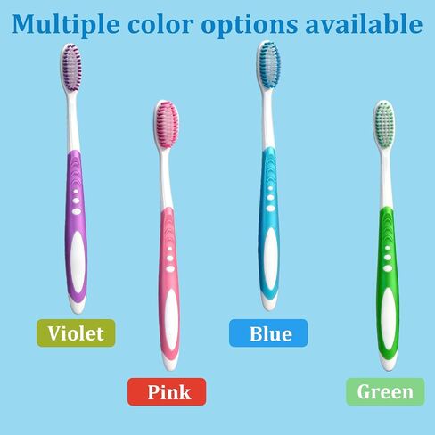 Soft Toothbrushes for Adults, 12 Pack Extra Soft Manual Toothbrush Bulk for Sensitive Gums & Teeth, Gentle Oral Care Set, Individually Wrapped Manual Toothbrush for Family, Home, Travel in Kuwait