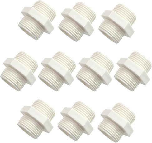 2 قطعة 1-1/4 بوصة تركيبات PVC نبل سداسي G1-1/4 ذكر إلى ذكر موضوع موصل اقتران محول in Kuwait