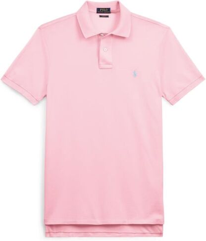 POLO RALPH LAUREN Men Custom Fit Mesh Pony Logo Shirt (L, BarclayHtr) in Saudi Arabia