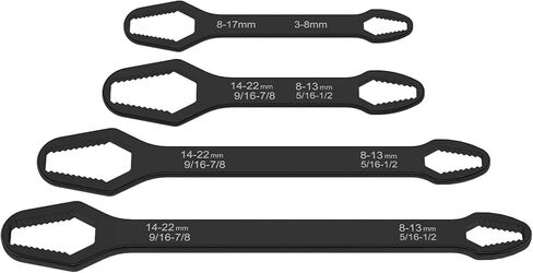 4Pcs Universal Car Torx Wrench, Universal Torx Wrench, Universal Wrench Double-Head Self-Tightening Adjustable Wrench for Home Car Bicycle Repair in Kuwait