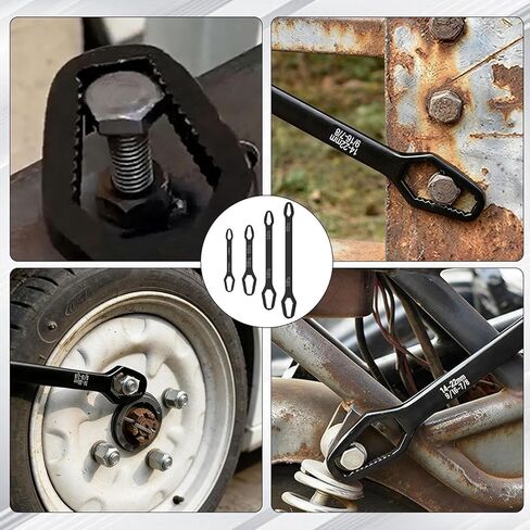 4Pcs Universal Car Torx Wrench, Universal Torx Wrench, Universal Wrench Double-Head Self-Tightening Adjustable Wrench for Home Car Bicycle Repair in Kuwait