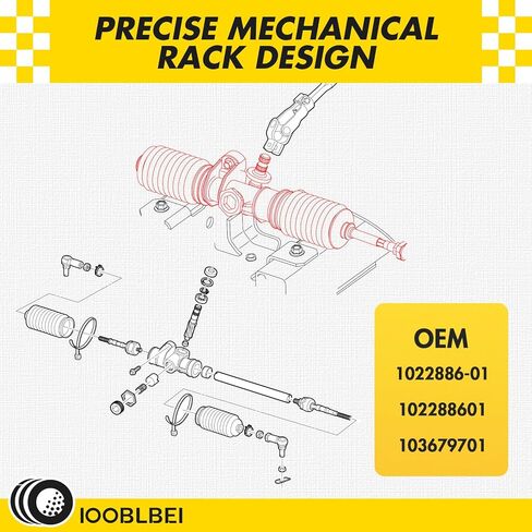 Club Car Precedent Steering Gear Box Assembly Rack fits Club Car Precedent/Onward/Tempo 2004-up Steering Rack Gas & Electric Golf Carts Parts, Replace OEM 102288601, 103679701 in Kuwait