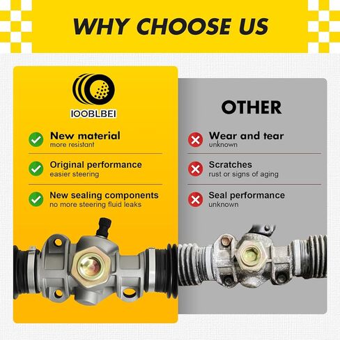 Club Car Precedent Steering Gear Box Assembly Rack fits Club Car Precedent/Onward/Tempo 2004-up Steering Rack Gas & Electric Golf Carts Parts, Replace OEM 102288601, 103679701 in Kuwait