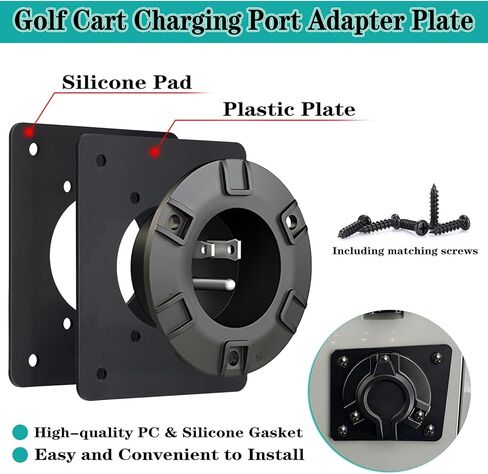 لوحة محول منفذ شحن عربة الجولف الخاصة بـ OwnMy 1 متوافقة مع NOCO GCP1 110V AC 36V / EZGO RXV/EZGO TXT قابس منفذ شاحن عربة الجولف لتحويل بطارية الليثيوم والشحن على اللوحة in Kuwait