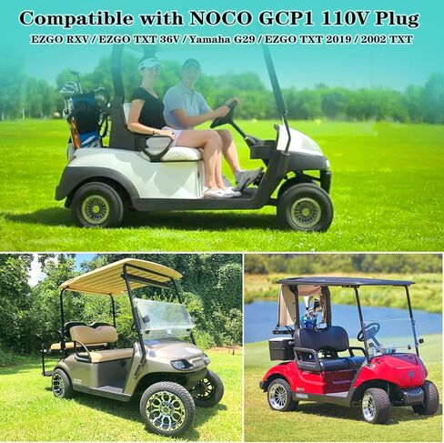 لوحة محول منفذ شحن عربة الجولف الخاصة بـ OwnMy 1 متوافقة مع NOCO GCP1 110V AC 36V / EZGO RXV/EZGO TXT قابس منفذ شاحن عربة الجولف لتحويل بطارية الليثيوم والشحن على اللوحة in Kuwait