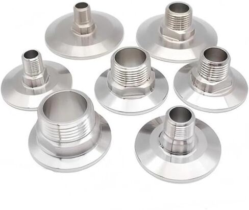 1/2 "NPT ذكر الخيوط إلى 3/4" ثلاثي المشبك TC34 304 ماسورة من الفولاذ المقاوم للصدأ تركيب موصل IHNIEAEW in Kuwait
