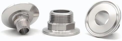 1/2 "NPT ذكر الخيوط إلى 3/4" ثلاثي المشبك TC34 304 ماسورة من الفولاذ المقاوم للصدأ تركيب موصل IHNIEAEW in Kuwait