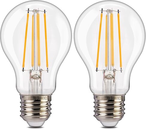 مصباح إضاءة خارجي LED من الغسق إلى الفجر 1400LM من ALAMPEVER، 2-Pack A19 LED لمبة 100W مكافئة، قاعدة E26، 2700K أبيض ناعم، 8W لمبات إضاءة أوتوماتيكية للشرفة، الفناء، المرآب، غير قابل للتعتيم in Kuwait