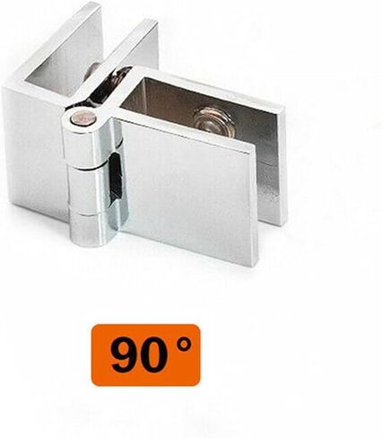 Glass Door Hinges Shower Glass Door Hinge Bathroom Accessories No-Hole Glass Door Hinges for Display Cabinet Hinges(90 Degree) in Saudi Arabia