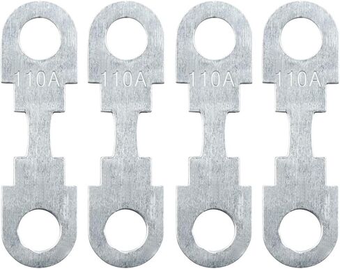 uxcell 4pcs 110A Flat Fuse Strip Metal Silver Tone Replacement for Car Truck DC 32V Universal in Kuwait