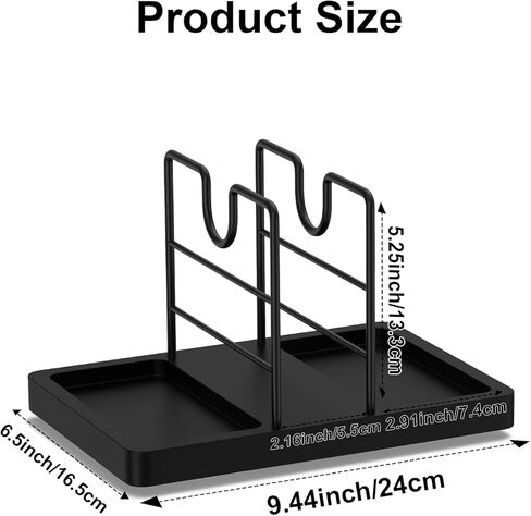 Lazy Susan Napkin Holder, 360° Rotating Napkin Holders Metal Dining Napkin Dispenser Fit Salt and Pepper Shakers Condiment Holder, Standing Paper Napkin Storage for Kitchen, Black in Kuwait