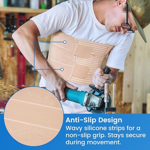Velpeau Broken Rib Brace for Men & Women - Compression Chest Binder Belt for Cracked, Bruised, Fractured, Dislocated Ribs, Costochondritis Relief, Sternum Support (Wide Version: 9.8" Width-Large) in Kuwait