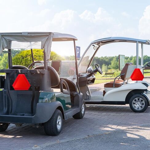 1 Set Slow Moving Vehicle Sign with Mounting Bracket 14 x 16 Inch Slow Moving Vehicle Triangle Sign Aluminum Warning Triangles for Vehicles Golf Cart Tractor Outdoor Accessories in Kuwait
