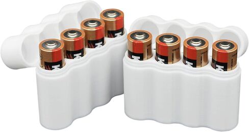 Slimline AA Battery Case, Compact Durable TPU Organizer for Safe Storage & Home Organization – 2-Pack (Holds 4 AA Batteries) in Saudi Arabia