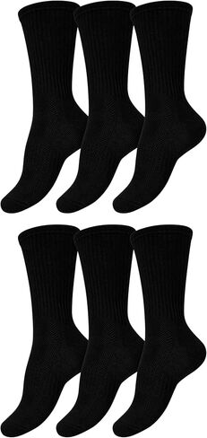 Winterlace Combed Cotton Crew Socks 6-Pairs Mens Premium Soft Cushioned Athletic Sports in Saudi Arabia