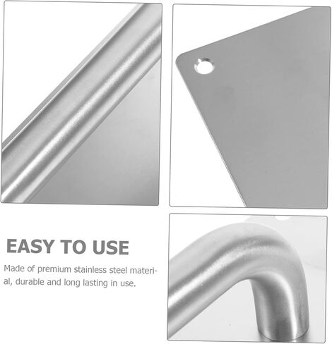 jojofuny 1set Stainless Steel Sliding Door Pull Handle Push Plate Easy to Install Commercial Grade Push Pull Door Handle for Restaurants Bars and Public Areas in Kuwait