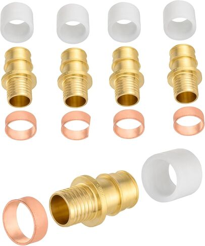 (عبوة من 5) EFIELD 1/2" Pex-A Expansion X 1/2" محول اقتران نحاسي من البولي بوتيلين مع حلقات لتوصيل أنابيب Pex-A وPB، (PEX1960279) in Kuwait
