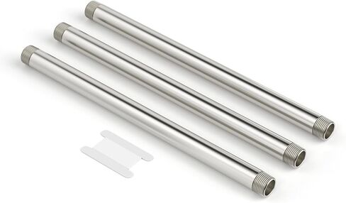 TAILONZ PNEUMATIC 1/4" BSP Male x 1/4" BSP Male 304 Stainless Steel Pipe Nipple, 8" Length Cast Pipe Fitting, Threaded Connector（Pack of 3） in Kuwait