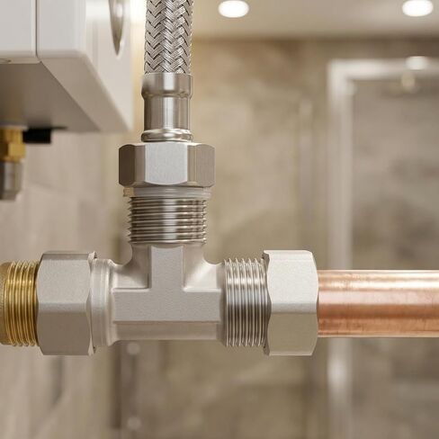 TAISHER 2 قطعة Tee 304 تركيب أنابيب من الفولاذ المقاوم للصدأ، 3/4" MNPTx3/4" FNPTx3/4" MNPT 3 Way T موصل للبروبان والزيت والغاز وأنظمة تدفق الهواء، تي شيرت فرع أنثى in Kuwait