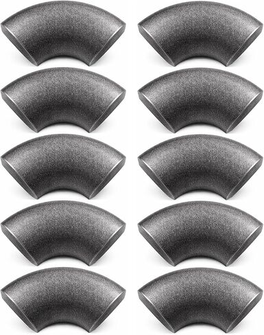 10 Pack 1" Carbon Steel 90° Butt Weld Elbow, Beveled Ends, Weldable Pipe Fitting, Sandblasted & Oiled Finish for Structural, Industrial, Fabrication Use in Kuwait