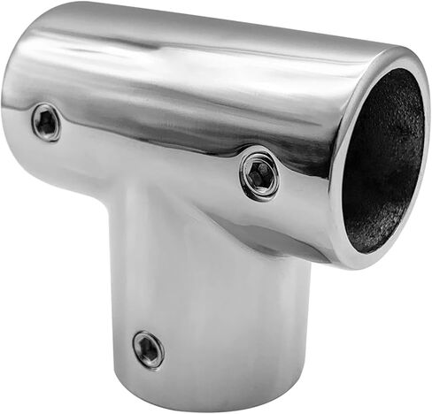 تركيبات السفن تركيب السكك الحديدية 3-Way Tee Fitting Tube Pipe Connector 316 الفولاذ المقاوم للصدأ لقارب اليخوت في الهواء الطلق Bimini Top Tube Fastener الأجهزة البحرية (30 مم - 1 قطعة) تجهيزات السباكة in Kuwait