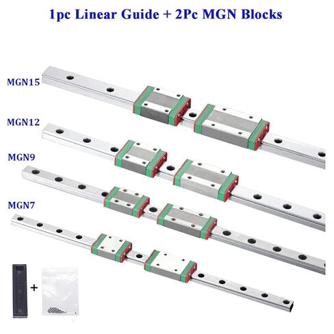 MGN7H 100mm - 1500mm 1Pc Miniature Linear Rail + 2Pcs Guide Block(200mm) in Saudi Arabia