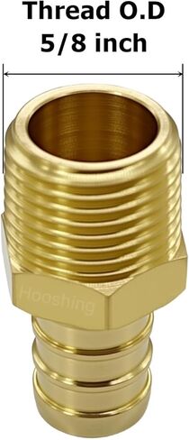 Hoashing 2 قطعة 1/2 "PEX إلى 3/8" NPT ذكر موصل النحاس تجعيد المناسب لوظيفة السباكة in Kuwait
