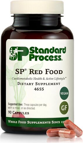 العملية القياسية SP Red Food - دعم الدورة الدموية وتدفق الدم - يدعم أداء التمارين والتعافي - يساعد على الوضوح - غير معدل وراثيًا، خالي من الغلوتين ونباتي - 90 كبسولة (30 حصة) in Kuwait
