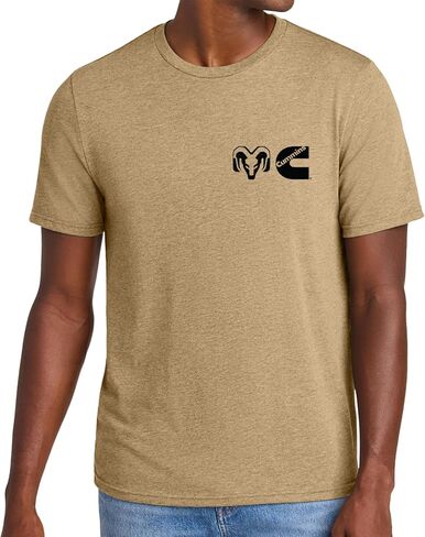 RAM Cummins Powering Ahead T-Shirt – 2026 Model | Heather Dune | Supersoft CVC Blend in Saudi Arabia