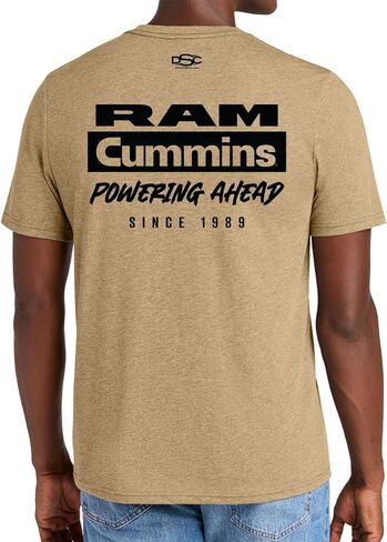 RAM Cummins Powering Ahead T-Shirt – 2026 Model | Heather Dune | Supersoft CVC Blend in Saudi Arabia