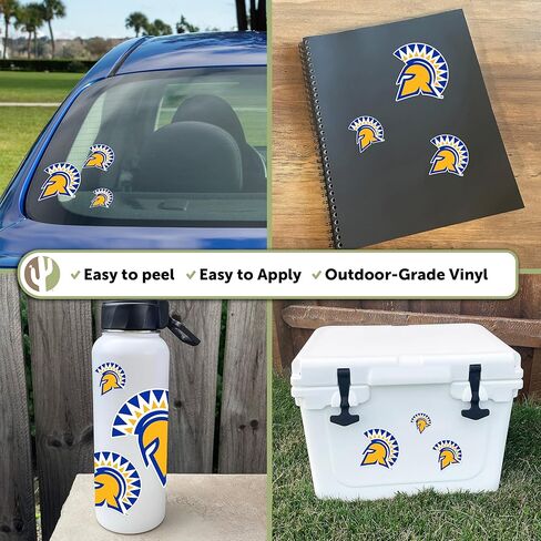 Desert Cactus San Jose State University Sticker SJSU Spartans Sticker Vinyl Decals Laptop Water Bottle Car Scrapbook Sheet (Type 3-1) in Kuwait