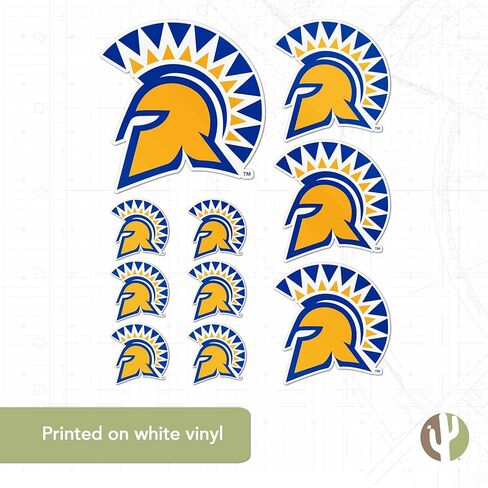 Desert Cactus San Jose State University Sticker SJSU Spartans Sticker Vinyl Decals Laptop Water Bottle Car Scrapbook Sheet (Type 3-1) in Kuwait