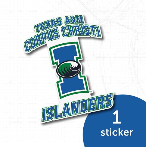ملصق جامعة Desert Cactus Texas A&M Corpus Christi TAMUCC Islanders ملصق من الفينيل لزجاجة مياه للكمبيوتر المحمول ودفتر قصاصات السيارة (IND 00007A) in Kuwait