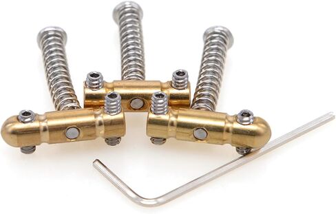 Electric Guitar Brass Saddles 10.8mm Brass Guitar Compensated Bridge Saddles Compatible with Vintage Style Fender Telecaster/Tele/TL Style 6 String Guitar Replacement Parts (Hex Socket) in Kuwait