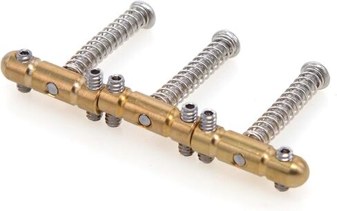 Electric Guitar Brass Saddles 10.8mm Brass Guitar Compensated Bridge Saddles Compatible with Vintage Style Fender Telecaster/Tele/TL Style 6 String Guitar Replacement Parts (Hex Socket) in Saudi Arabia